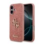 Funda Guess iPhone 17 Rosa Glitter | Big 4G Logo Dorado