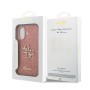 Funda Guess iPhone 17 Rosa Glitter | Big 4G Logo Dorado
