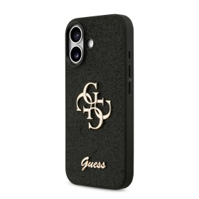 Funda Guess iPhone 17 Negro Glitter | Big 4G Logo Dorado