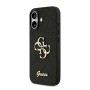 Funda Guess iPhone 17 Negro Glitter | Big 4G Logo Dorado