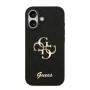 Funda Guess iPhone 17 Negro Glitter | Big 4G Logo Dorado