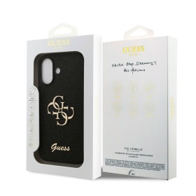 Funda Guess iPhone 17 Negro Glitter | Big 4G Logo Dorado