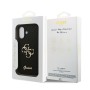 Funda Guess iPhone 17 Negro Glitter | Big 4G Logo Dorado