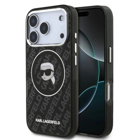Funda Karl Lagerfeld para iPhone 17 Pro - Karl Head Logo - MagSafe - Negro