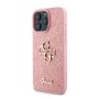 Funda Guess iPhone 16 Pro Rosa Glitter | Big 4G Logo Dorado