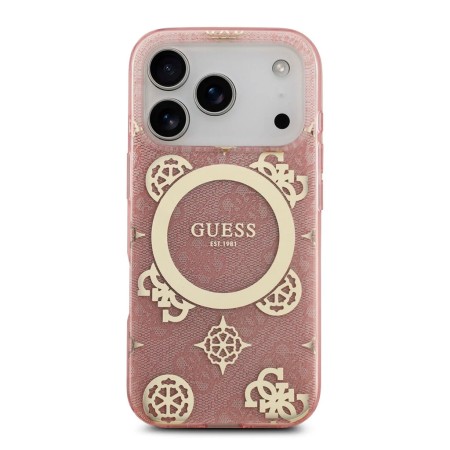 Funda Guess iPhone 17 Pro Max Rosa MagSafe | Peony 4G Pattern