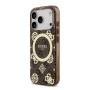 Funda Guess iPhone 17 Pro Max Marrón MagSafe | Peony 4G Pattern