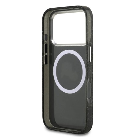 Funda Karl Lagerfeld iPhone 17 Pro Negra Glitter | MagSafe K&C