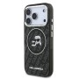 Funda Karl Lagerfeld iPhone 17 Pro Negra Glitter | MagSafe K&C