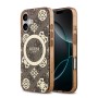 Funda Guess iPhone 17 Marrón MagSafe | Peony 4G Pattern