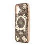 Funda Guess iPhone 17 Marrón MagSafe | Peony 4G Pattern