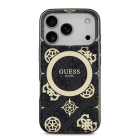 Funda Guess iPhone 17 Pro Negro MagSafe | Peony 4G Pattern