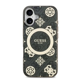 Funda Guess iPhone 17 Negro MagSafe | Peony 4G Pattern