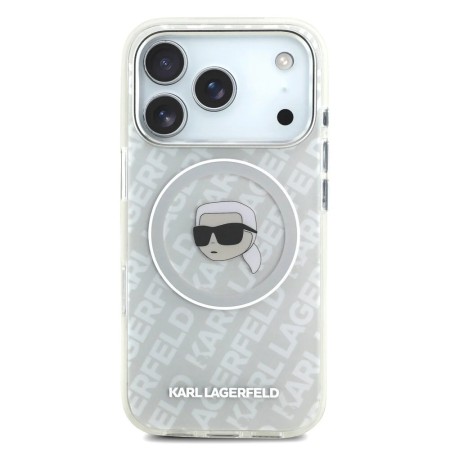 Funda Karl Lagerfeld para iPhone 17 Pro Max - MagSafe - Gris - Karl Head Pattern
