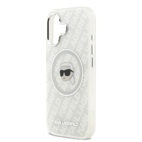 Funda Karl Lagerfeld iPhone 17 Gris Transparente | MagSafe y Logo Avatar