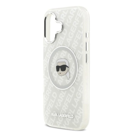 Funda Karl Lagerfeld iPhone 17 Gris Transparente | MagSafe y Logo Avatar