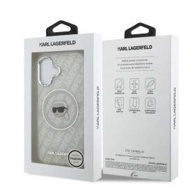 Funda Karl Lagerfeld para iPhone 17 - MagSafe - Gris - Karl Pattern & Avatar Logo