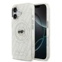 Funda Karl Lagerfeld iPhone 17 Gris Transparente | MagSafe y Logo Avatar