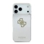 Funda Espejo Guess iPhone 17 Pro Max dorado MagSafe | Logo 4G Glitter