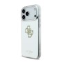 Funda Espejo Guess iPhone 17 Pro Max dorado MagSafe | Logo 4G Glitter