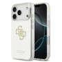 Funda Espejo Guess iPhone 17 Pro dorado MagSafe | Logo 4G Glitter