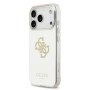 Funda Espejo Guess iPhone 17 Pro dorado MagSafe | Logo 4G Glitter