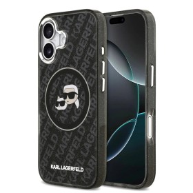 Funda Karl Lagerfeld iPhone 17 Negra Glitter | MagSafe K&C