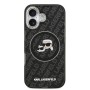 Funda Karl Lagerfeld iPhone 17 Negra Glitter | MagSafe K&C