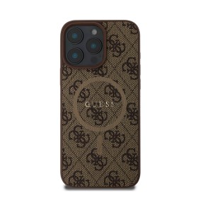 Funda Guess iPhone 16 Pro Max Marrón MagSafe | Piel Sintética 4G Classic