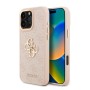Funda Guess iPhone 16 Pro Max Rosa | Logo Metálico y Borde Dorado