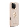 Funda Guess iPhone 16 Pro Max Rosa | Logo Metálico y Borde Dorado
