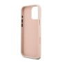 Funda Guess iPhone 16 Pro Max Rosa | Logo Metálico y Borde Dorado
