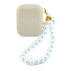 Auriculares Guess TWS Beige | Bluetooth 5.4 y Correa de Perlas