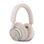 Auriculares Bluetooth Guess con Cancelación de Ruido (ENC) – Piel Sintética con Estuche y Logo 4G – Rosa Pastel