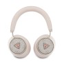Auriculares Bluetooth Guess con Cancelación de Ruido (ENC) – Piel Sintética con Estuche y Logo 4G – Rosa Pastel
