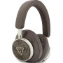 Auriculares Bluetooth Guess con Cancelación de Ruido (ENC) – Piel Sintética con Estuche y Logo 4G – Marrón