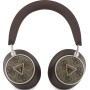 Auriculares Bluetooth Guess con Cancelación de Ruido (ENC) – Piel Sintética con Estuche y Logo 4G – Marrón