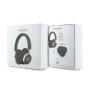 Auriculares Bluetooth Guess con Cancelación de Ruido (ENC) – Piel Sintética con Estuche y Logo 4G – Negro