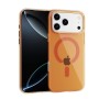 Funda para iPhone 17 Pro Max Rígida Semitransparente Antiamarilleo Naranja