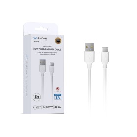 Cable de datos WD03 USB-A a USB-C 3A TPE 3m