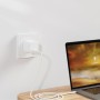 Cable de datos USB-C a USB-C 3A 3 m | PD60W TPE OD4.0 blanco | Mayorista de accesorios móviles en España