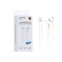 Auriculares con cable directo Jack 3.5 mm y micrófono integrado color Blanco