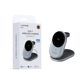 Cargador Inalámbrico Plegable Qi2 3 en 1 Wephone WA32 | 20W