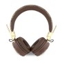 Auriculares Guess Bluetooth Marrón 4G | Diseño Circular y Lujoso