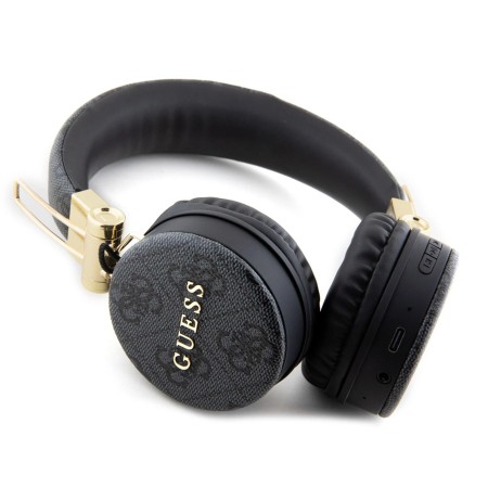 Auriculares Guess Bluetooth Gris Oscuro 4G | Diseño Circular y Lujoso
