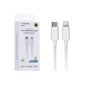Cable de Carga Rápida y Datos USB-C a Serie IPX, PD 30W 1Metro color Blanco
