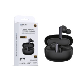 Auriculares TWS con Cancelación de Ruido Activa ANC+ENC Bluetooth 6.0 color Negro