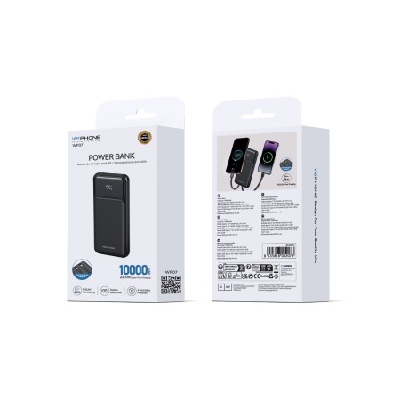 Power Bank 10000mAh Wephone WF07 | 22.5W con Cables Integrados