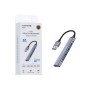 Adaptador Hub 4 en 1, USB-A 1x USB 3.0 5Gbps + 3x USB 2.0 Cuerpo de Aluminio y Cable Trenzado
