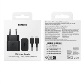 Samsung Adaptador de Corriente + Cable USB-C Samsung 25W color Negro EP-T2510